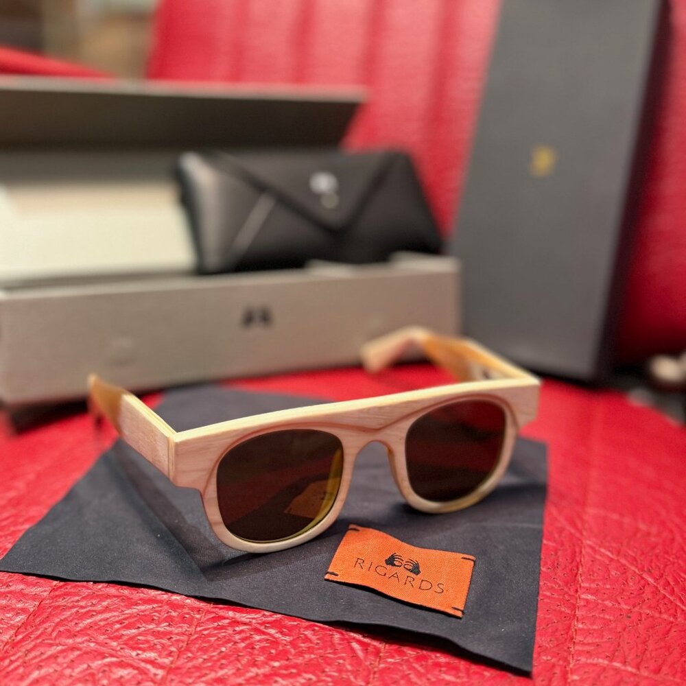 Rigards RG0066 A028/500 – Limited Edition Genuine Horn Sunglasses – All Marble